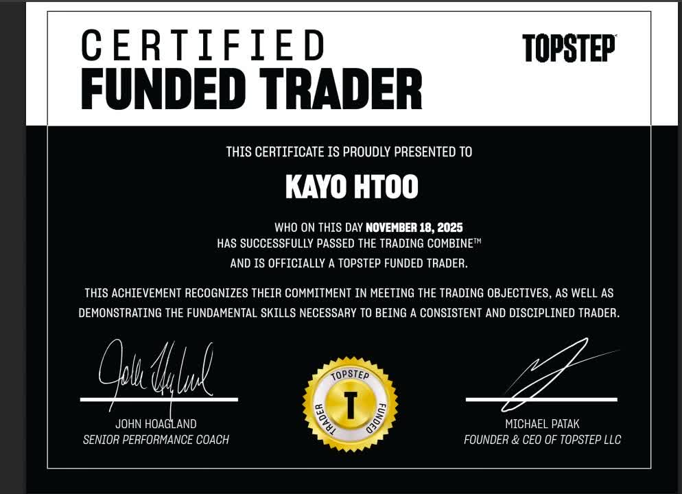 Student trading result screenshot
